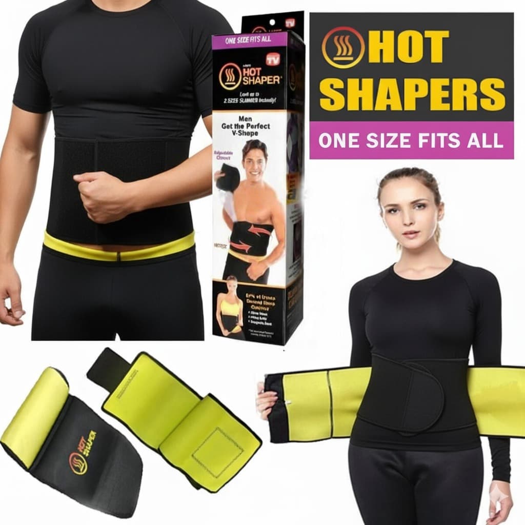 Hot Shaper Slimming Belt With Box Adjustable Standard Size Waist Trainer For Men And Women Helps Reduce Belly Fat Effectively — main product photo