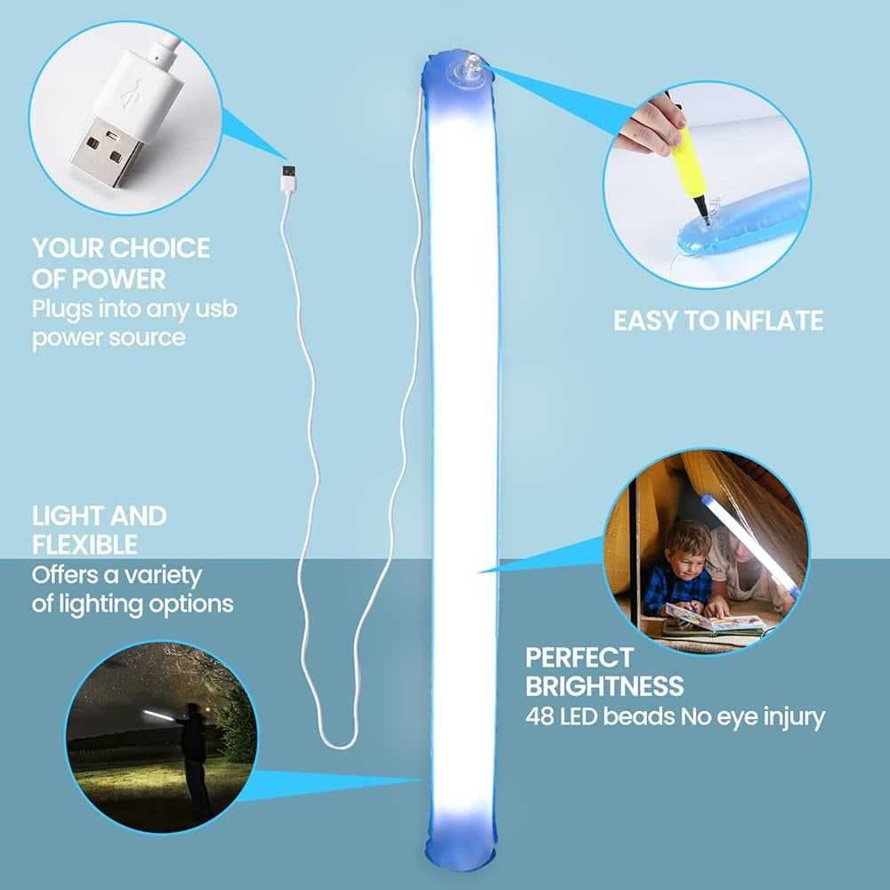 Adium Camping Inflatable Light, New Tent Portable Camping Light, USB Interface Outdoor Camping Light, Foldable Inflatable Camping Light — main product photo