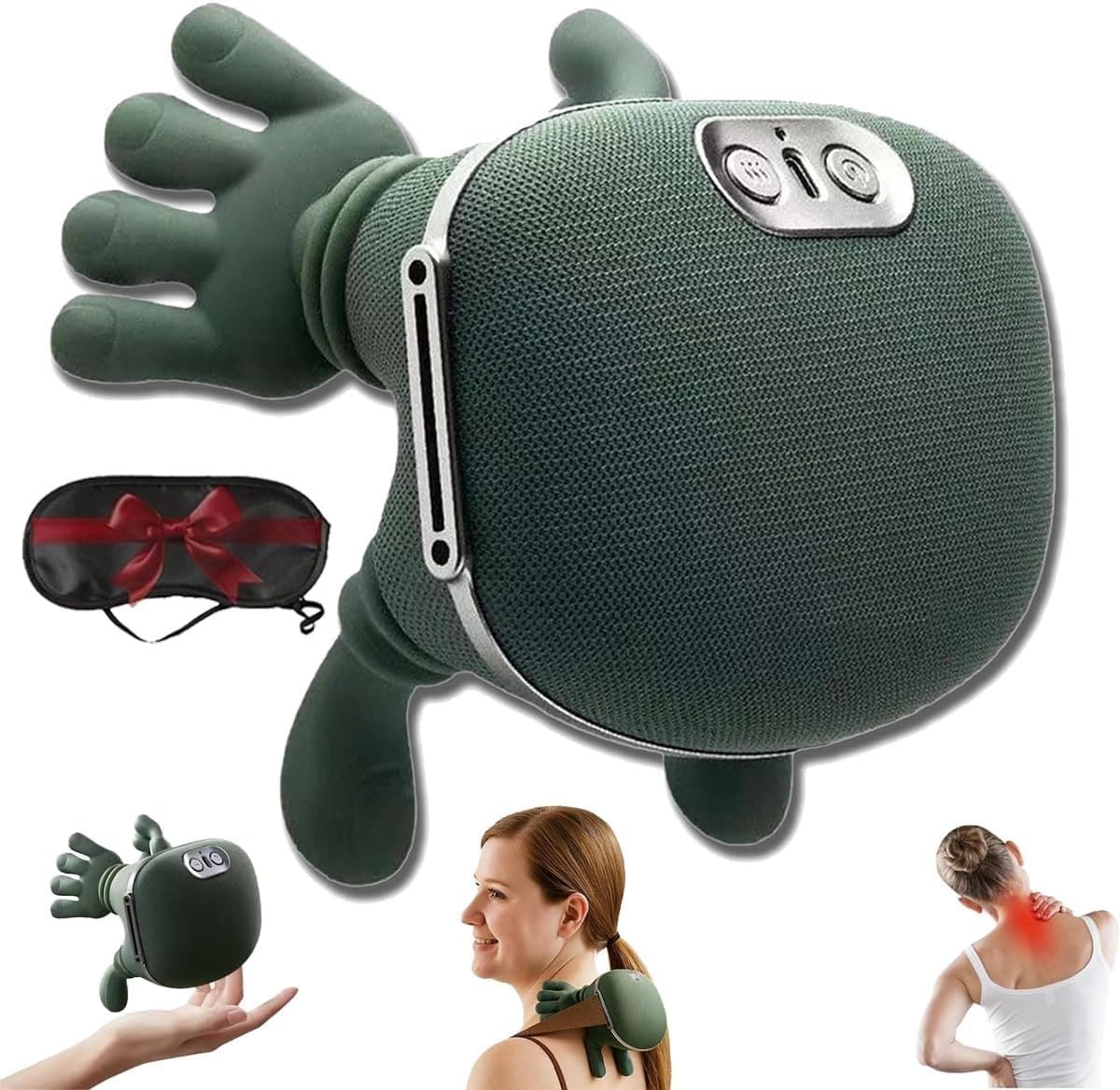 Smart Finger Pressure Neck Massager – Electric Deep Kneading Heated Back & Shoulder Massager | Pain Relief Relaxation Device for Home, Office & Car — main product photo
