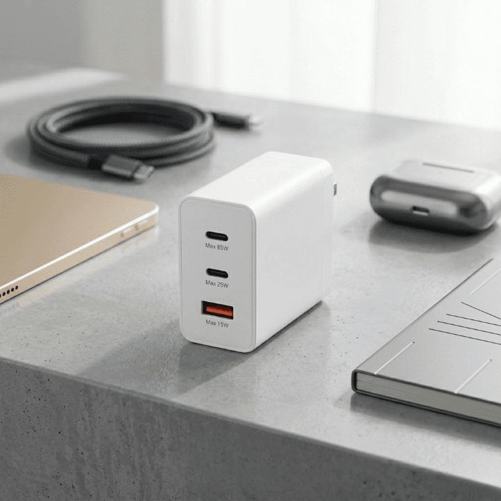 Samsung 65W Original Adapter | PD Fast Charging + USB Quick Charger | Universal Mobile Compatibility — main product photo