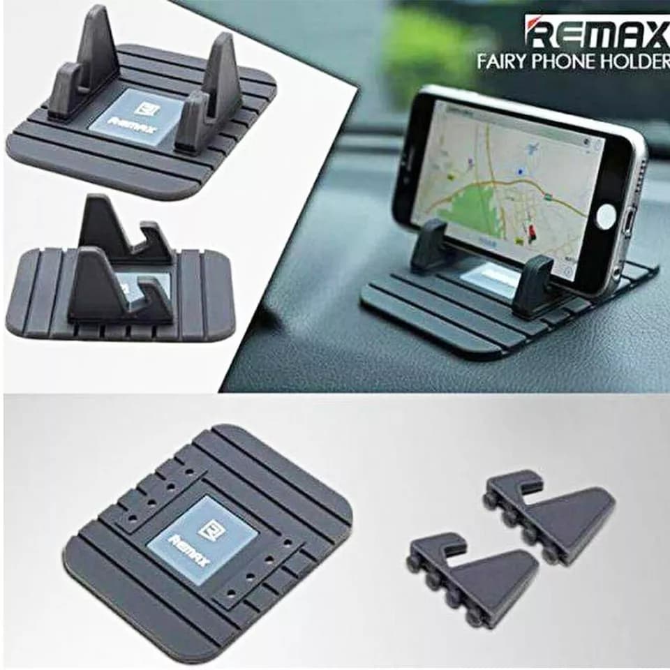 REMAX Fairy Universal Silicone Anti Slip Mat Mobile Phone Holder (black) — main product photo