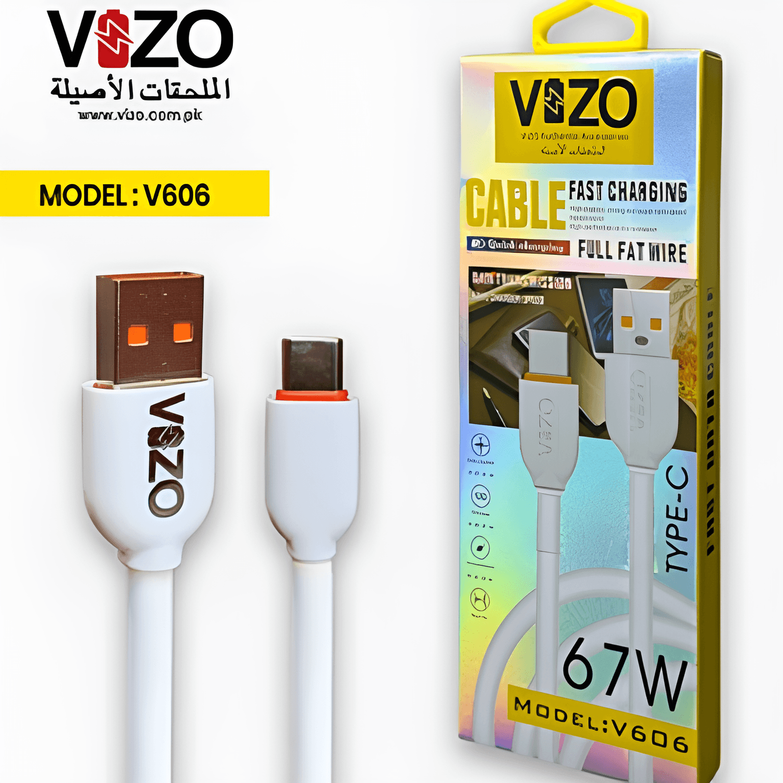 V606 Type-C Fast Charging Cable | Best Quality Vizo Cable | Type C Cable | Vizo Fast Charging Cable For Mobile Phone | Vizo Type C Cable For Mobile — main product photo