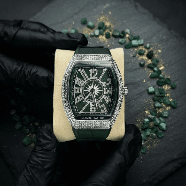 Denvosi Luxury Diamond Studded Strap Men’s Watch Elegant Durable Stylish Premium Choice For Parties Daily Wear And Special Occasions (Without Box) — main product photo