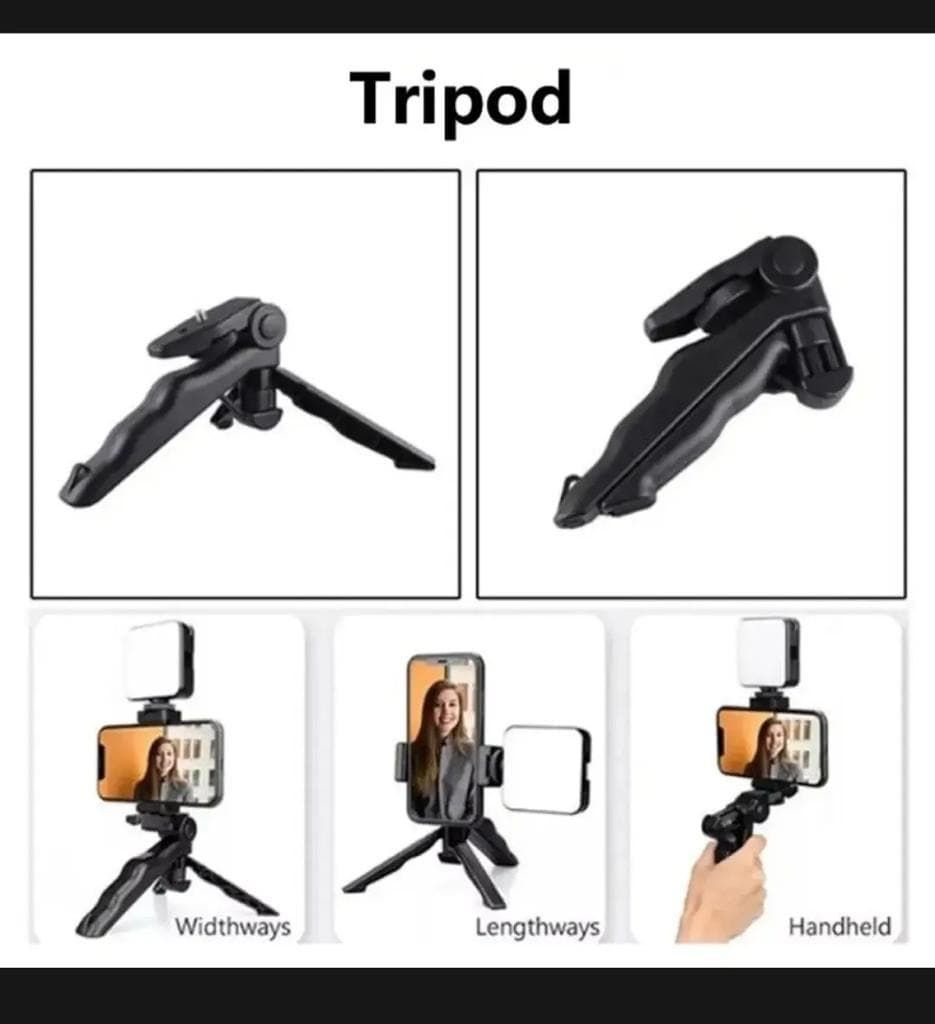 AY-49 Vlogger Kit | Microphone, LED Fill Light, Mini Tripod & Mobile Holder with Remote – Complete Video Making Set for Vlogging With Bluetooth Remote — main product photo