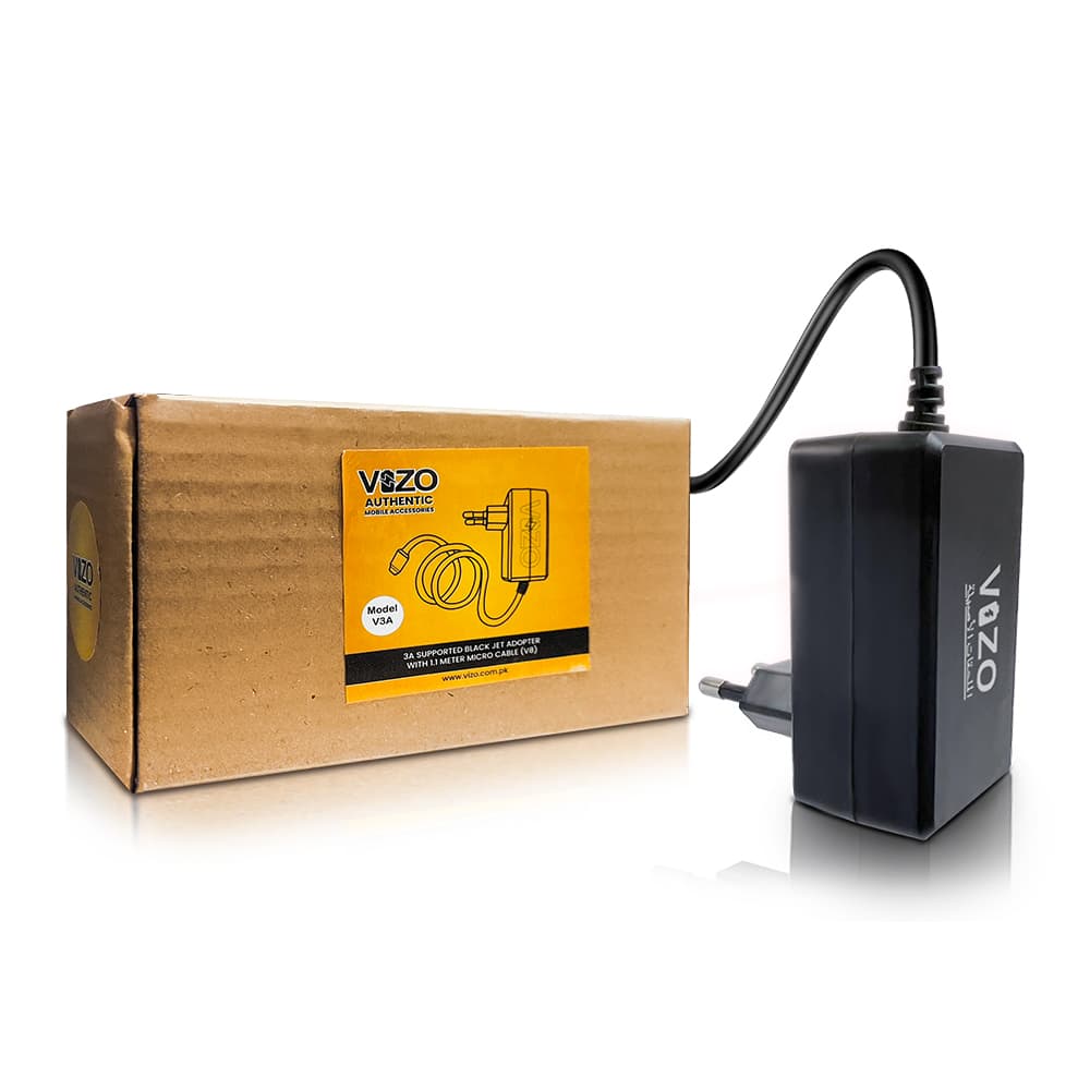 V3A Wall Charger with Built-In Micro USB Cable | Vizo V3A Charger - Best Quality Charger For Mobile Phone - Android Charger — main product photo
