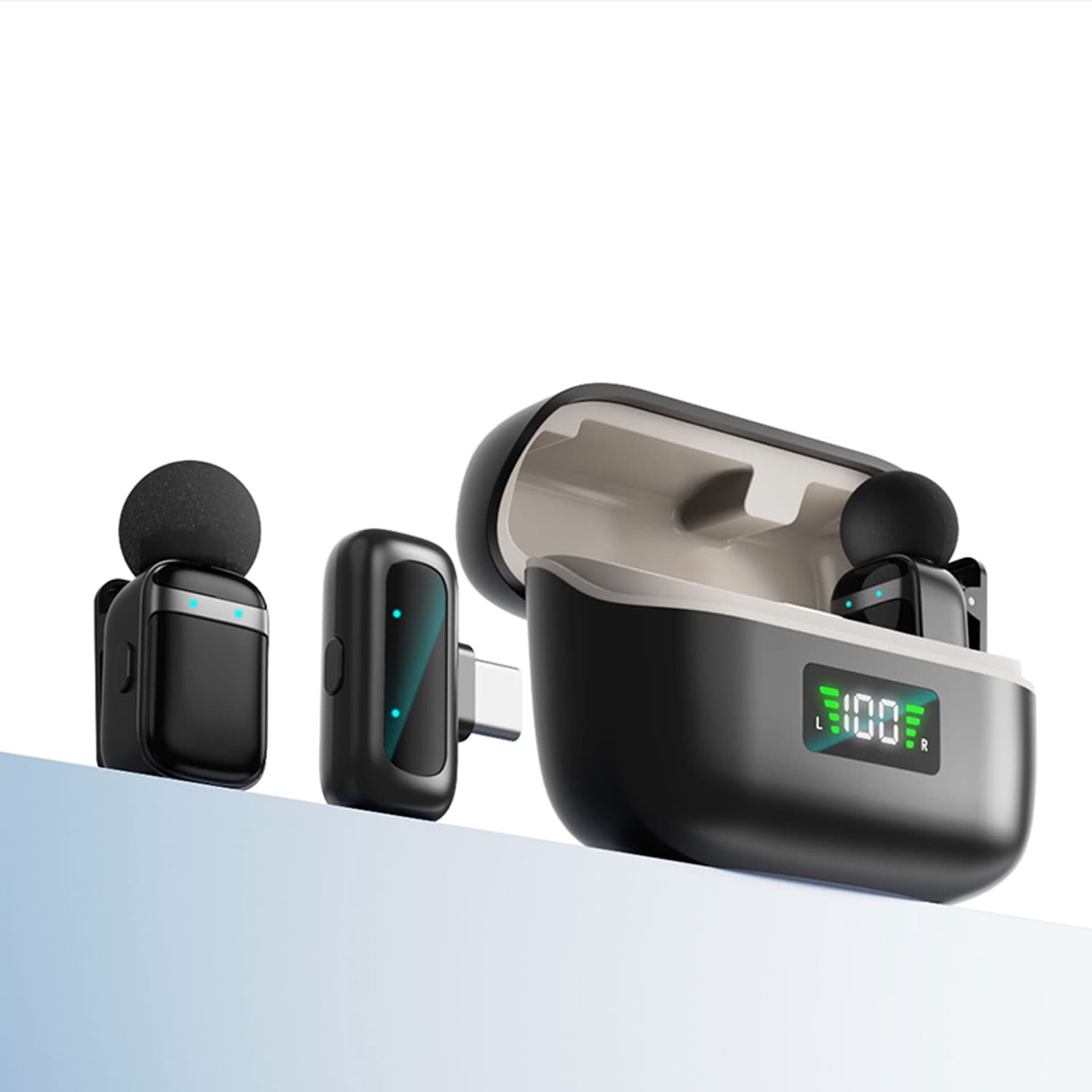 Mini8 Rts Lavalier Metal Condenser Lightweight Wireless Dual Microphone Biggest Battery — main product photo