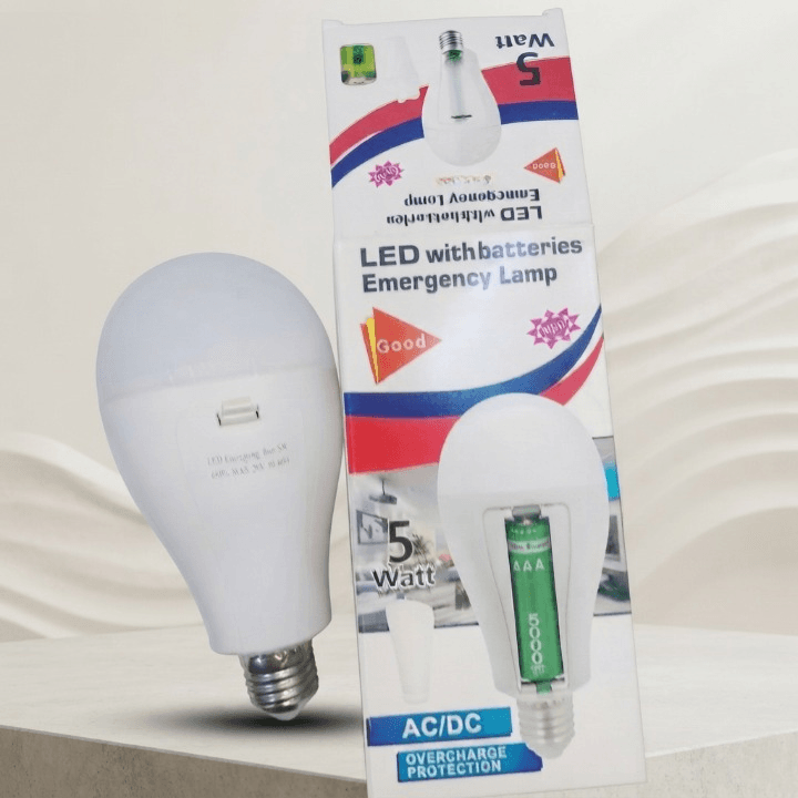 5 Watt - Emergency LED Bulb With Batteries - Lighting Product Designed For Illumination And Daily Lighting Routine — main product photo