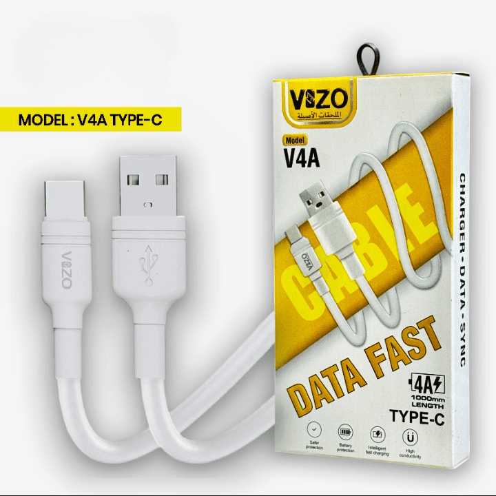 V4A Type-C Fast Charging Cable | Type-C Charging Cable | Fast Charging Cable | Type-C Cable | V4A Cable For Mobile Phone — main product photo