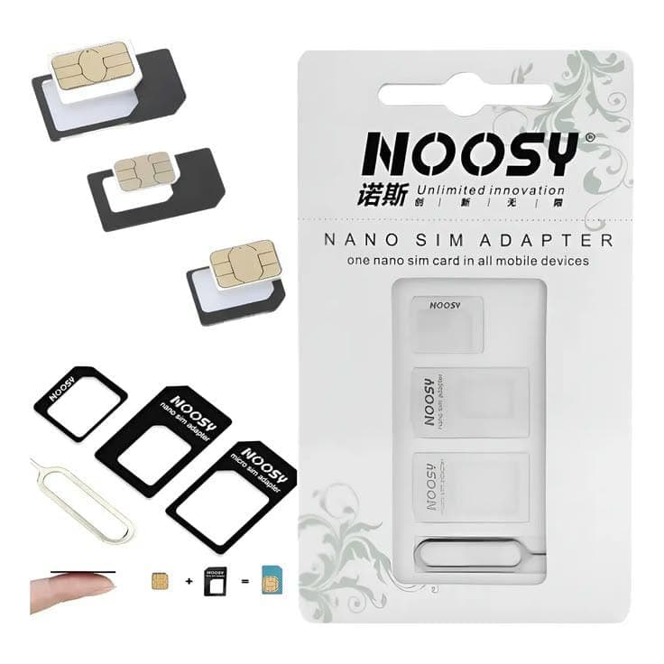 Noosy 4-In-1 SIM Card Adapter Kit - Electronic Accessory Designed For SIM Conversion And Mobile Device Connectivity Routine — main product photo