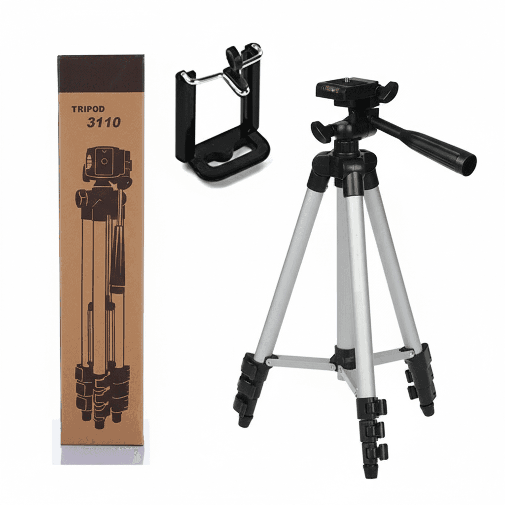 Professional Tripod Camera and mobile Stand with Cover Adjustable Aluminium Lightweight Camera Stand Tripod — main product photo