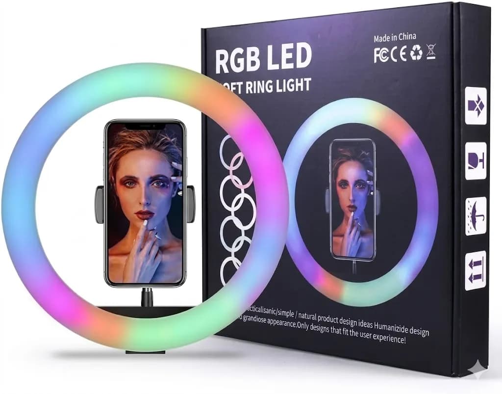 RGB LED Multi Colour Ring Light MJ-30 without stand — main product photo