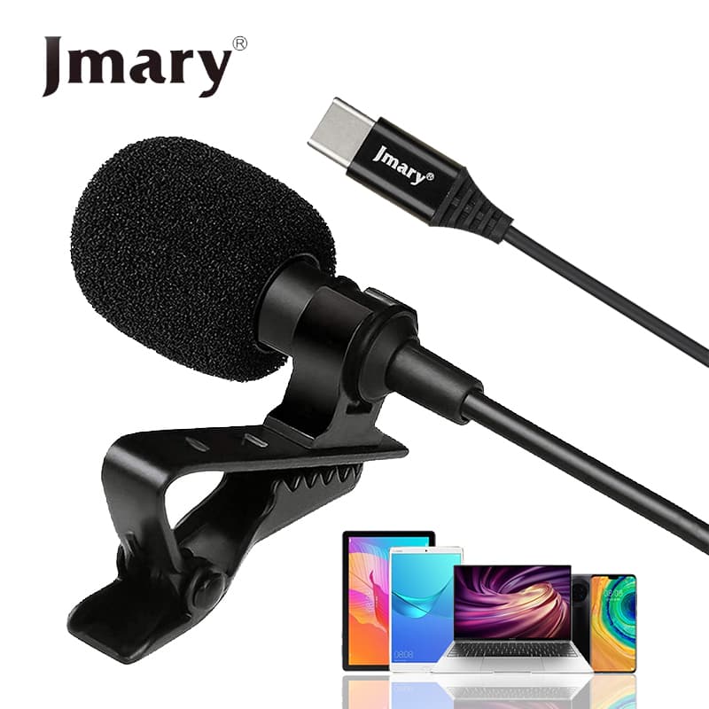 Jmary TikTok Type-c Lavalier Microphone with Clip Compatible Mobile, Laptop Tab etc — main product photo