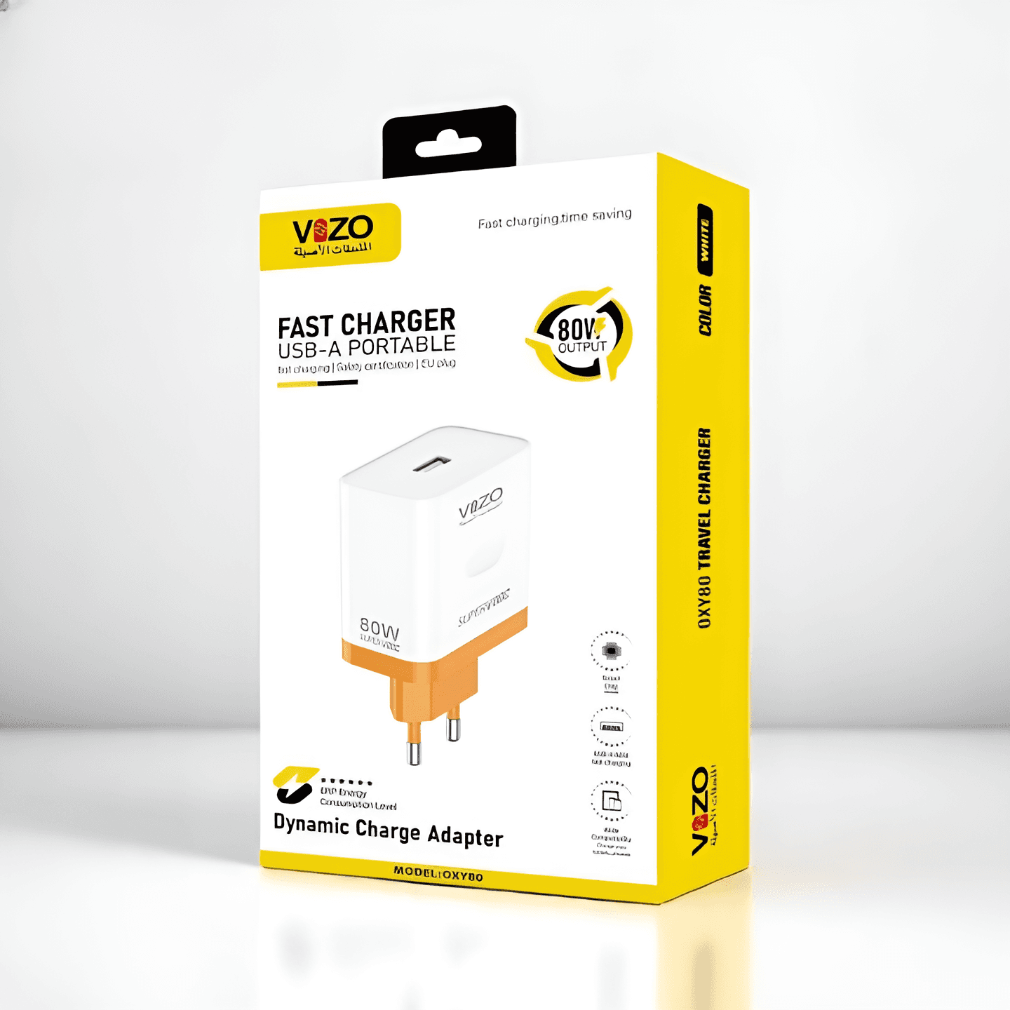 Oxy 80 – Universal Fast Charger with 80W Output | Best Quality Charger - Android Charger - Mobile Phone Charger - Type-C Cable Charger — main product photo